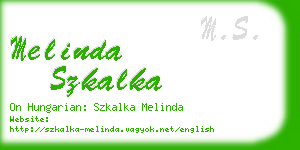 melinda szkalka business card